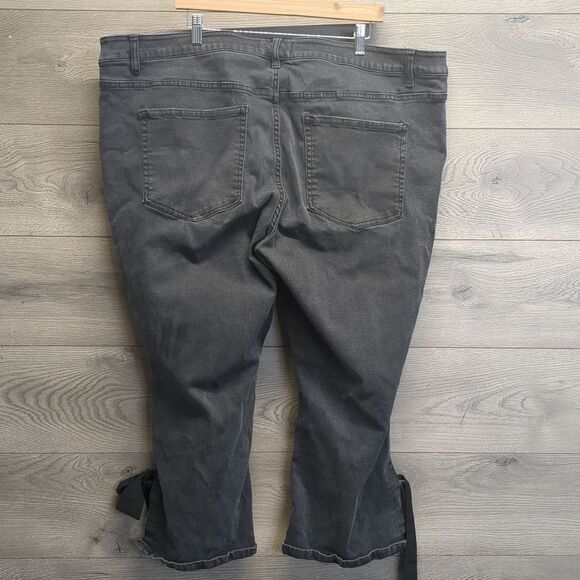 Lane Bryant Kick Tie Stretchy Ankle Jeans Women's Plus Size 28 - Picture 7 of 8